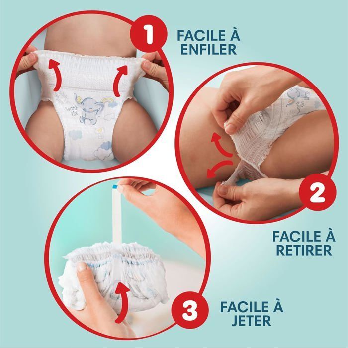 Pampers Premium Protection Pants Taille 6, 78 Couches-Culottes, 15+kg, Avec Maintien 360° et Matières Ultra-Douces Pour Notre Me92