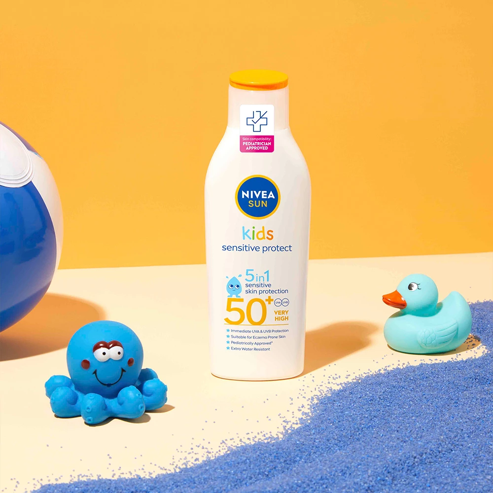 Loțiune de protecție solară pentru copii cu ten sensibil SPF50+ 200 ml - NIVEA