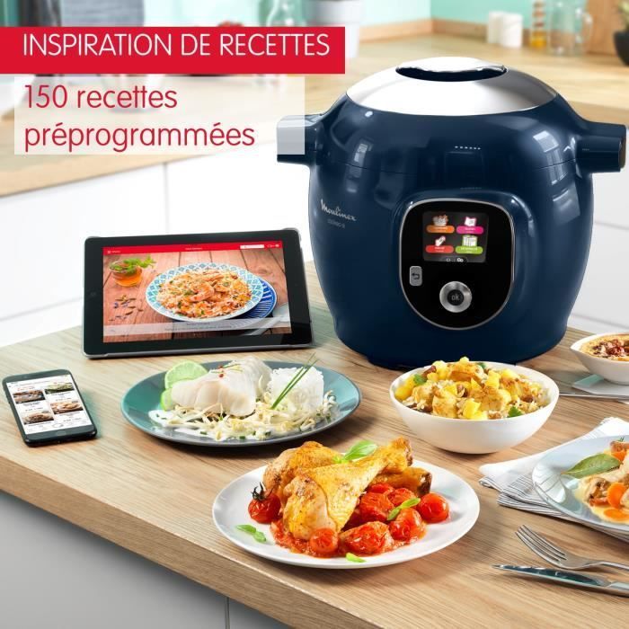 Moulinex Cookeo, Multicuiseur, 150 recettes, Rapide, 6 L, 6 personnes, Bleu, Louche incluse, YY5137FB