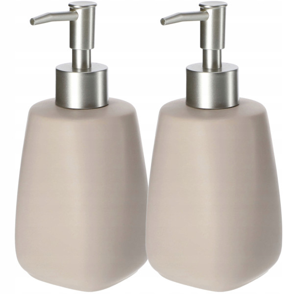 Dozownik Do Mydła W Płynie Żelu Beżowy 2 x 400ml