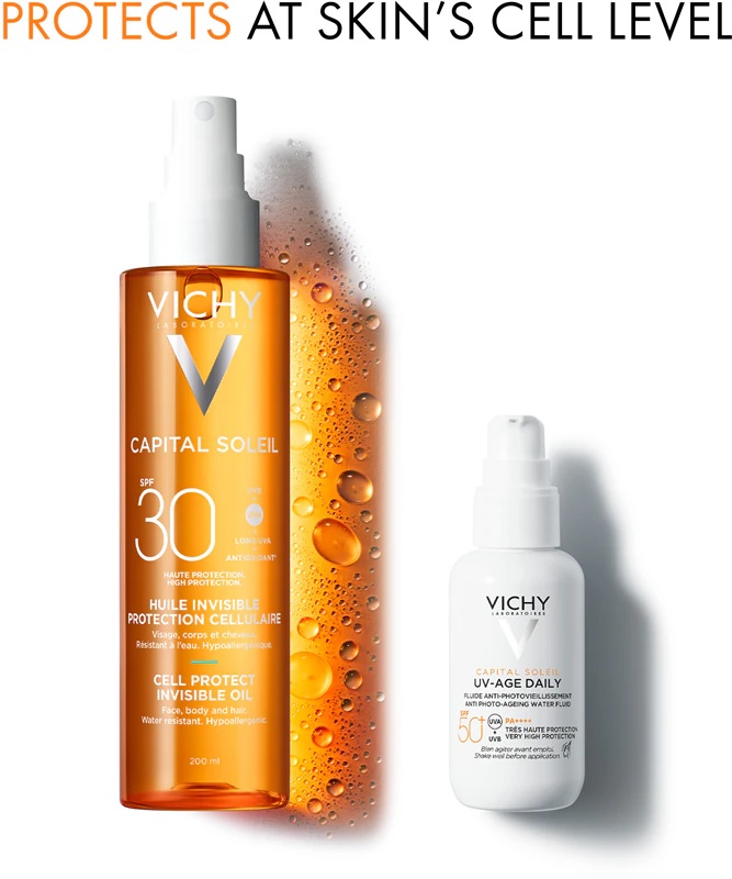 Vichy Capital Soleil Cell Protect Invisible Oil olejek ochronny SPF 30