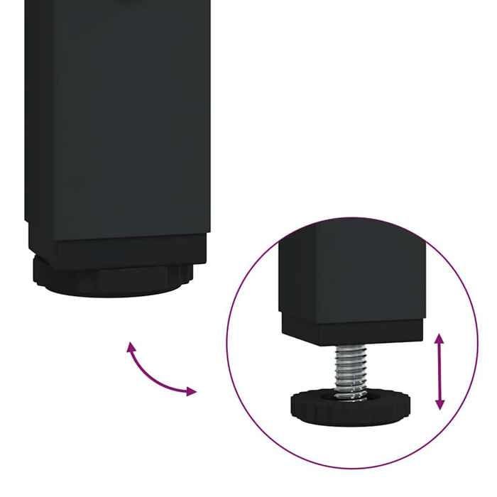 (Promotion octo)Meuble pour machine à laver/buanderie//salle de bain - design simple - Chêne noir 68 x 48,5 x 194 cm fg406635