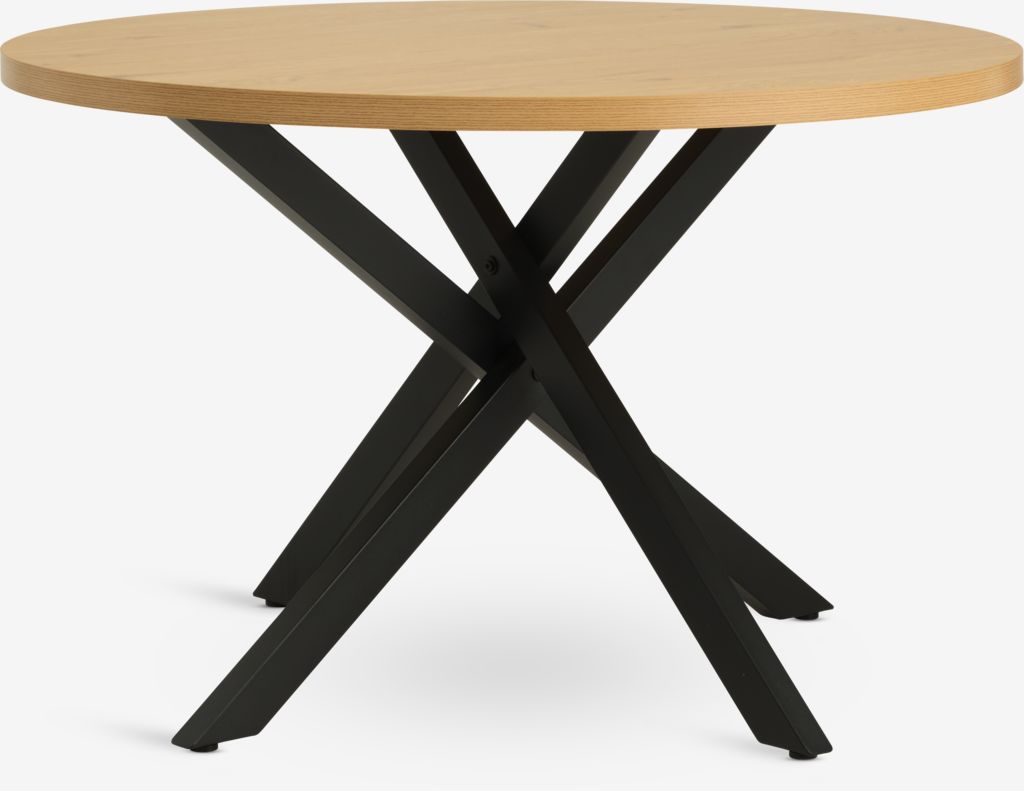 NORTOFT valgomojo stalas NORTOFT Ø120 ąžuolo spalvos/juoda