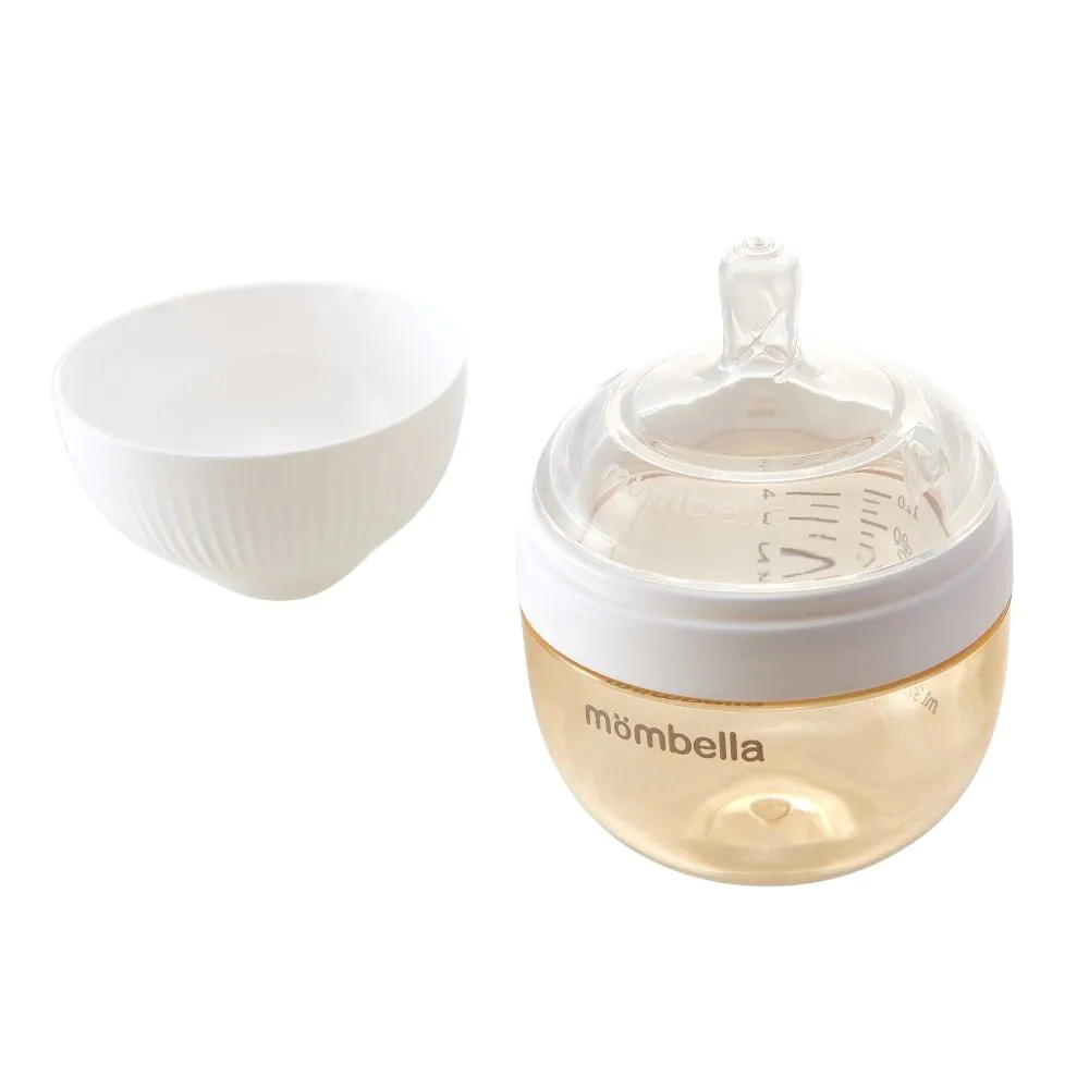Mombella Breast Shape Ivory PPSU - Butelka antykolkowa 1 szt.