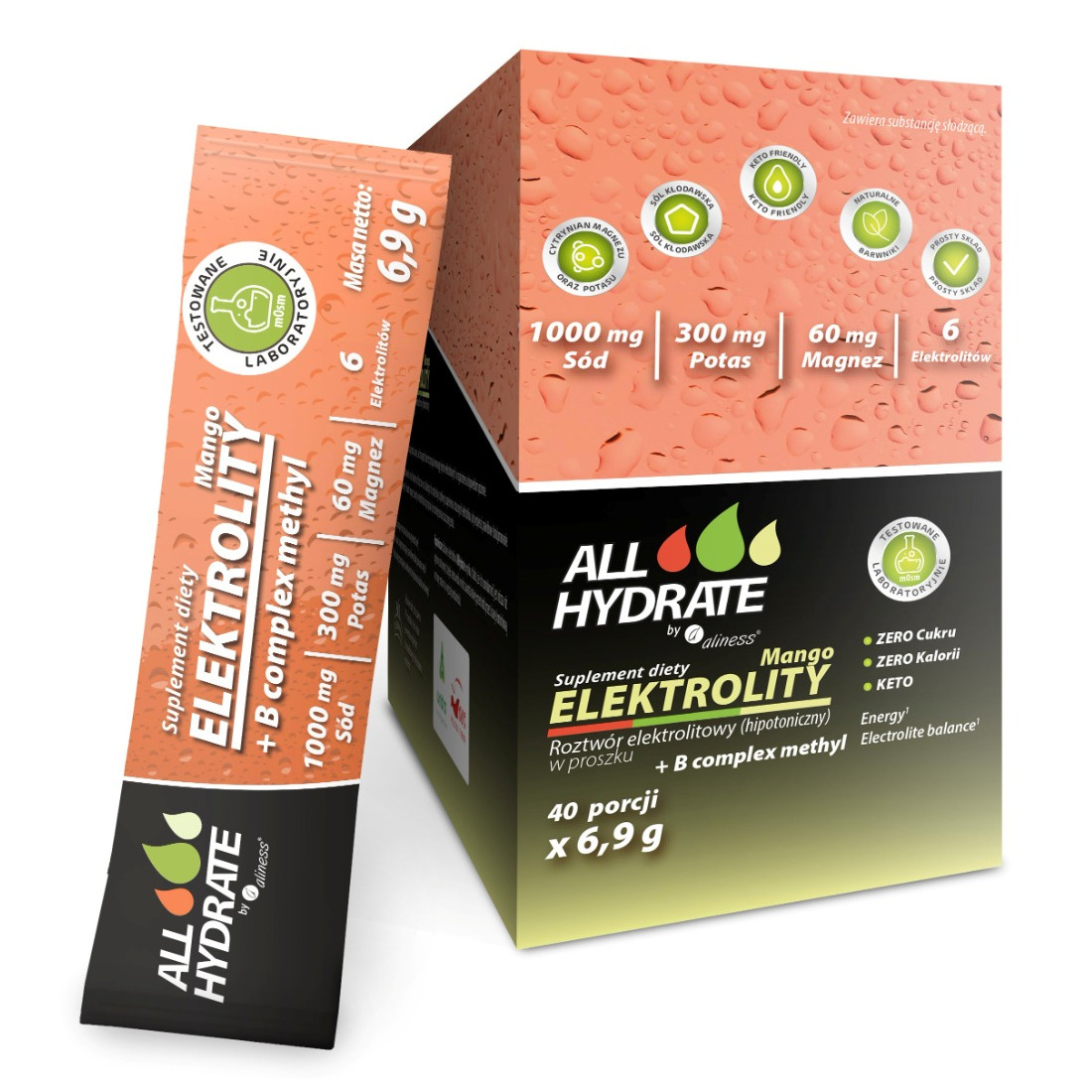 Aliness ALLHydrate Elektrolity Sticks B COMPLEX Mango
