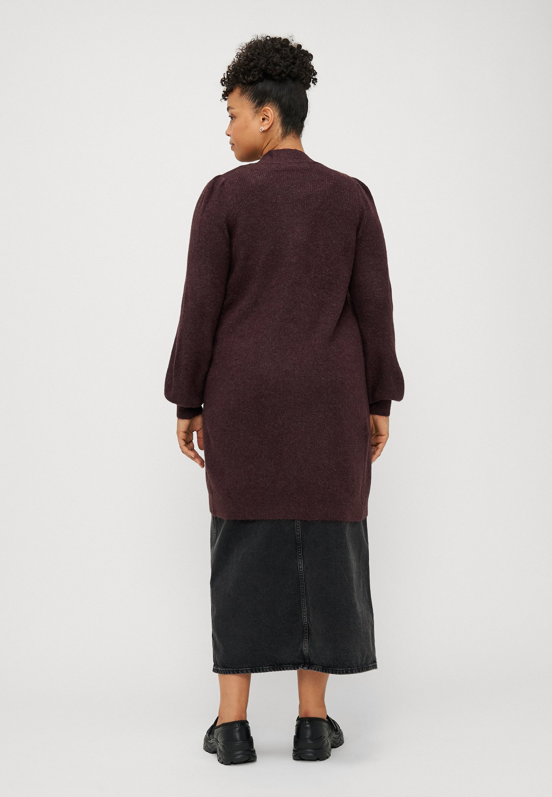 Vero Moda Curve VMRUBELLEFILE LONG CARDIGAN - Cardigan - mélange dégustation de vin