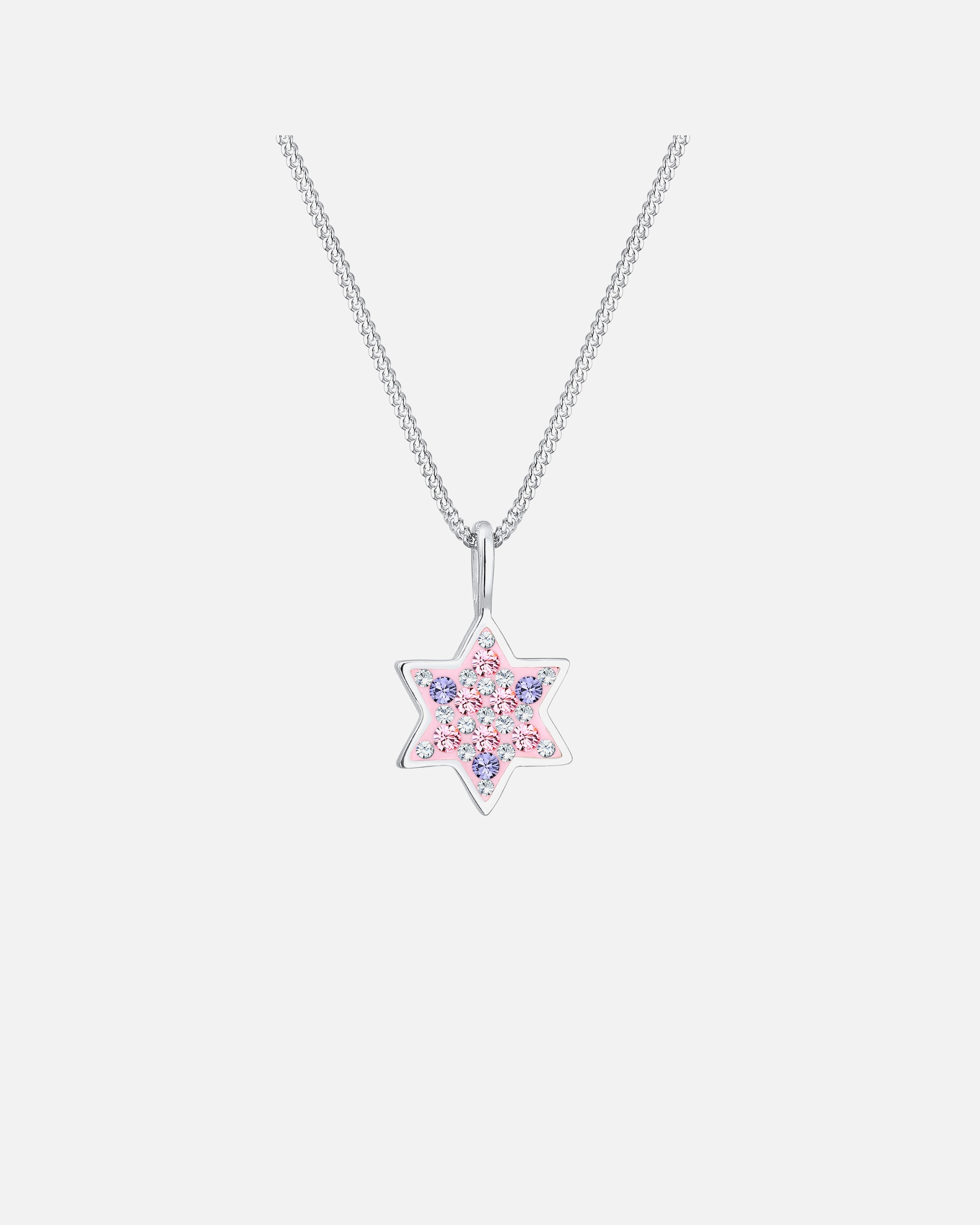 Elli Pastel Dames Enfants Étoiles avec Cristaux en Argent 925 Sterling