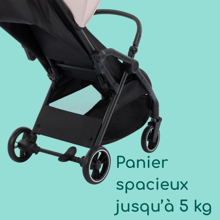 BEBECONFORT SUNLITE, Passeggino ultracompatto, comodo e leggero, dalla nascita fino a 4 anni, da 0 a 22 kg, Rosa Tinta