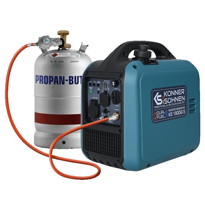 Groupe électrogène Inverter (gaz/essence)2,0 kW Könner & Söhnen KS 1900iG S Eco-Mode Portable