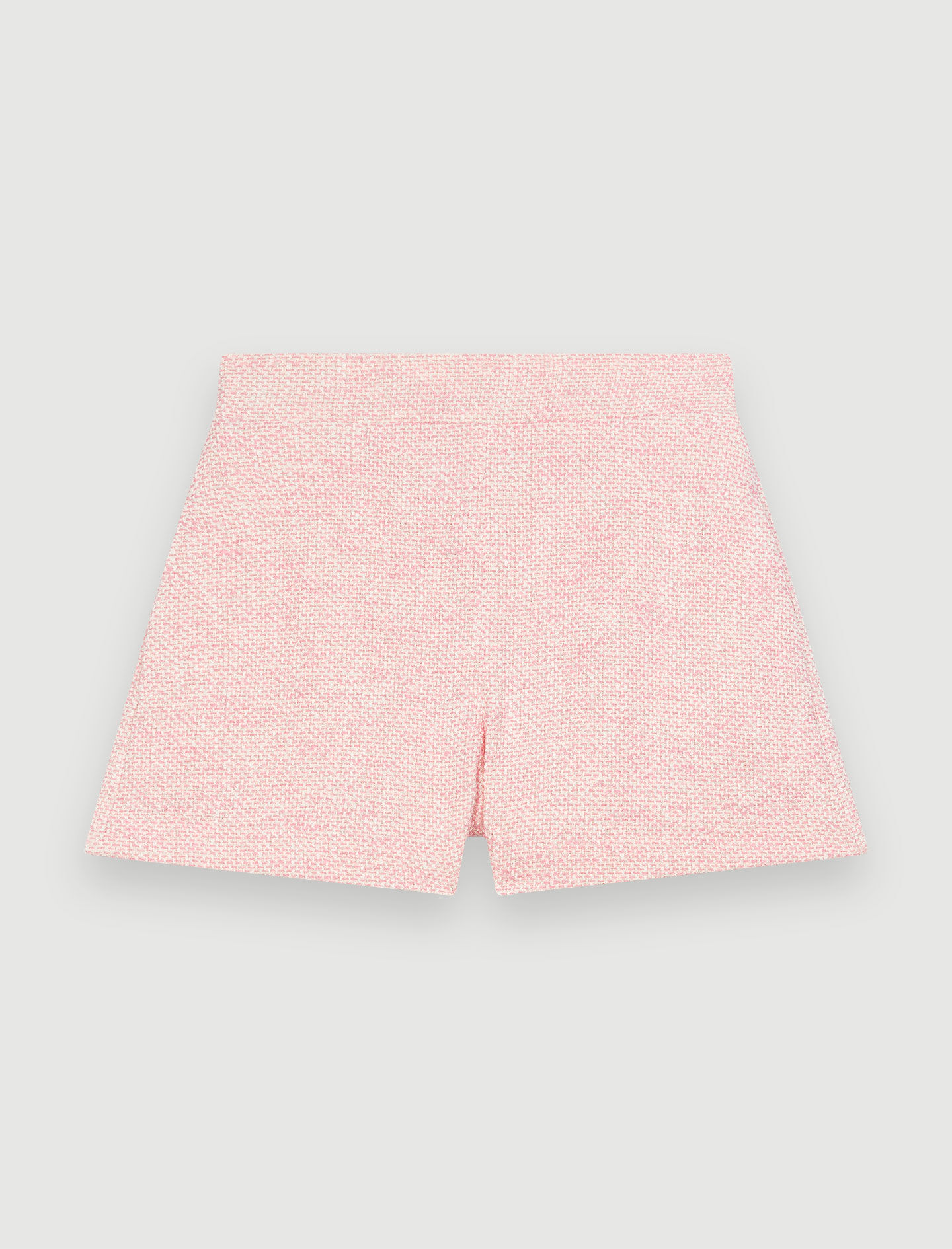 Pantaloni scurți stil tweed - Roz