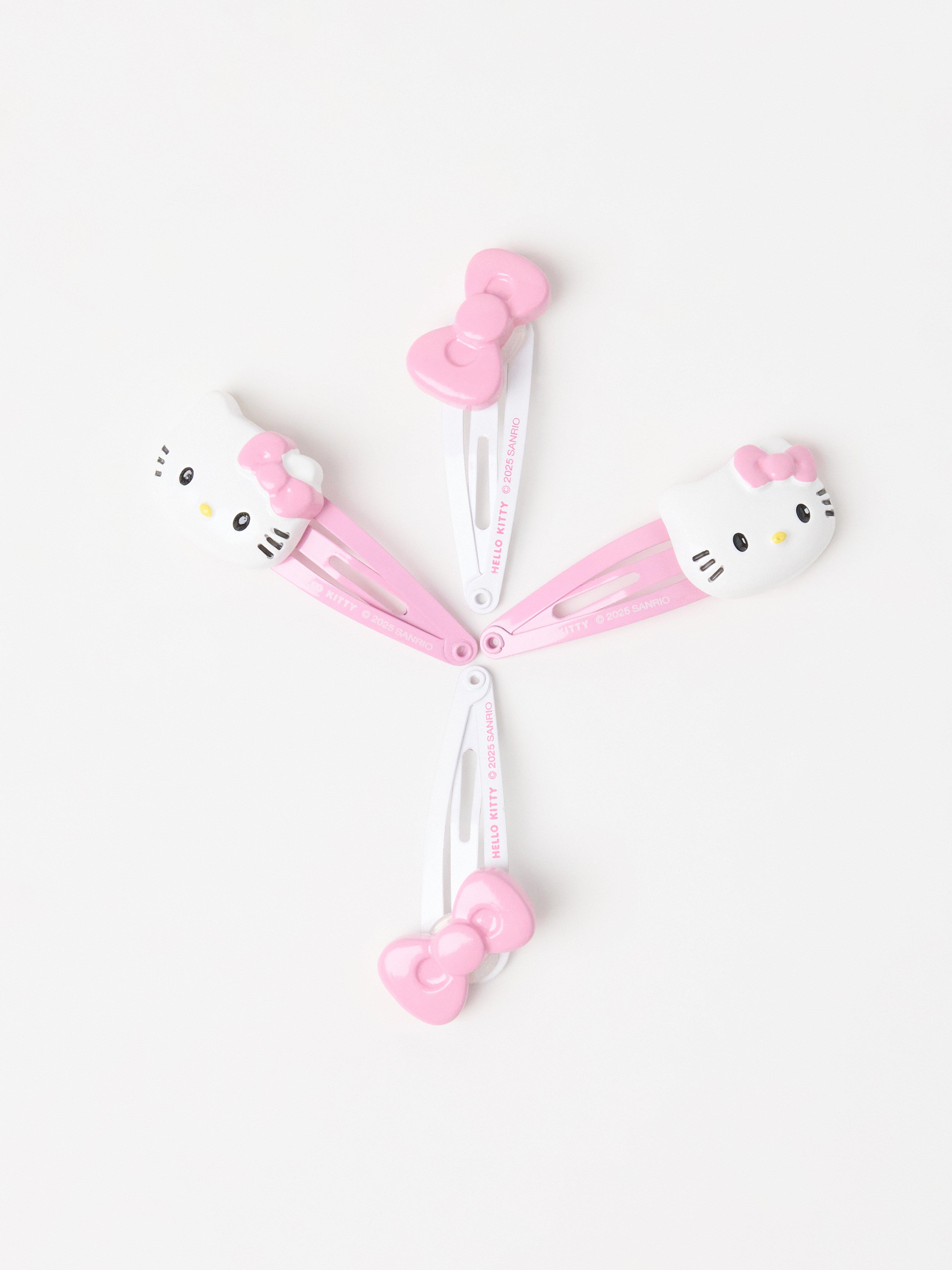 Paket od 4 šnale za kosu Hello Kitty svijetlo ružičaste boje