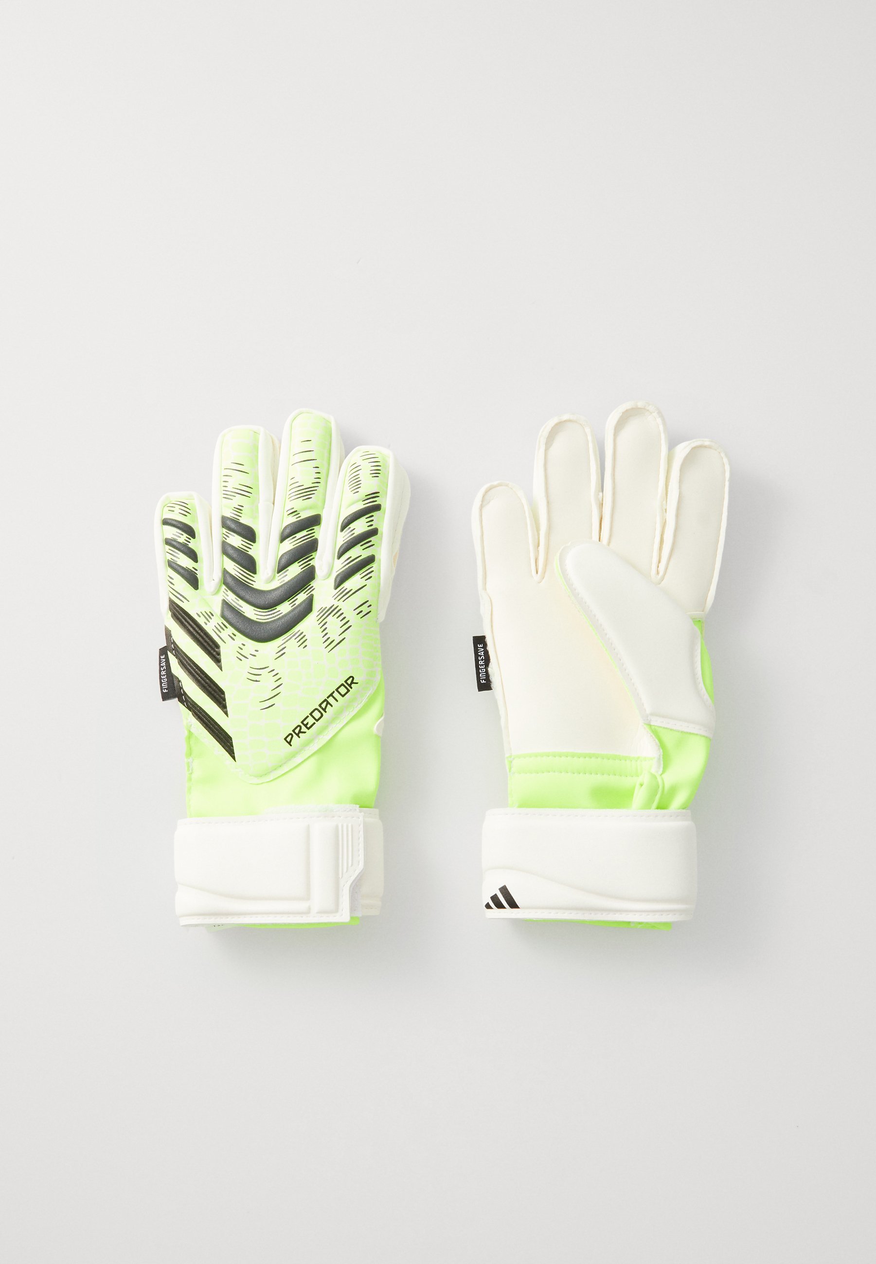 adidas Performance PREDATOR MATCH FINGERSAVE JUNIOR UNISEX - Keepershandschoenen - helder citroengeel/wit/zwart