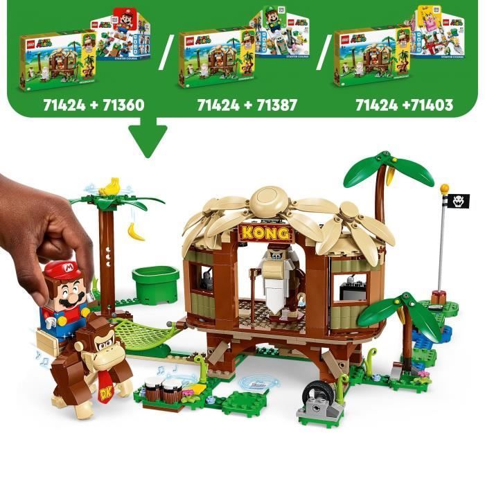 LEGO® Super Mario 71424 Ensemble d'Extension La Cabane de Donkey Kong, Jouet à Combiner avec Pack de Démarrage