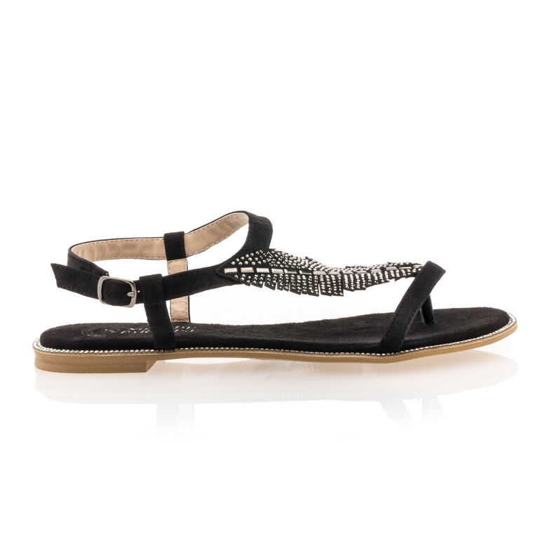 Női fekete flip-flop papucsok / tanga szandálok