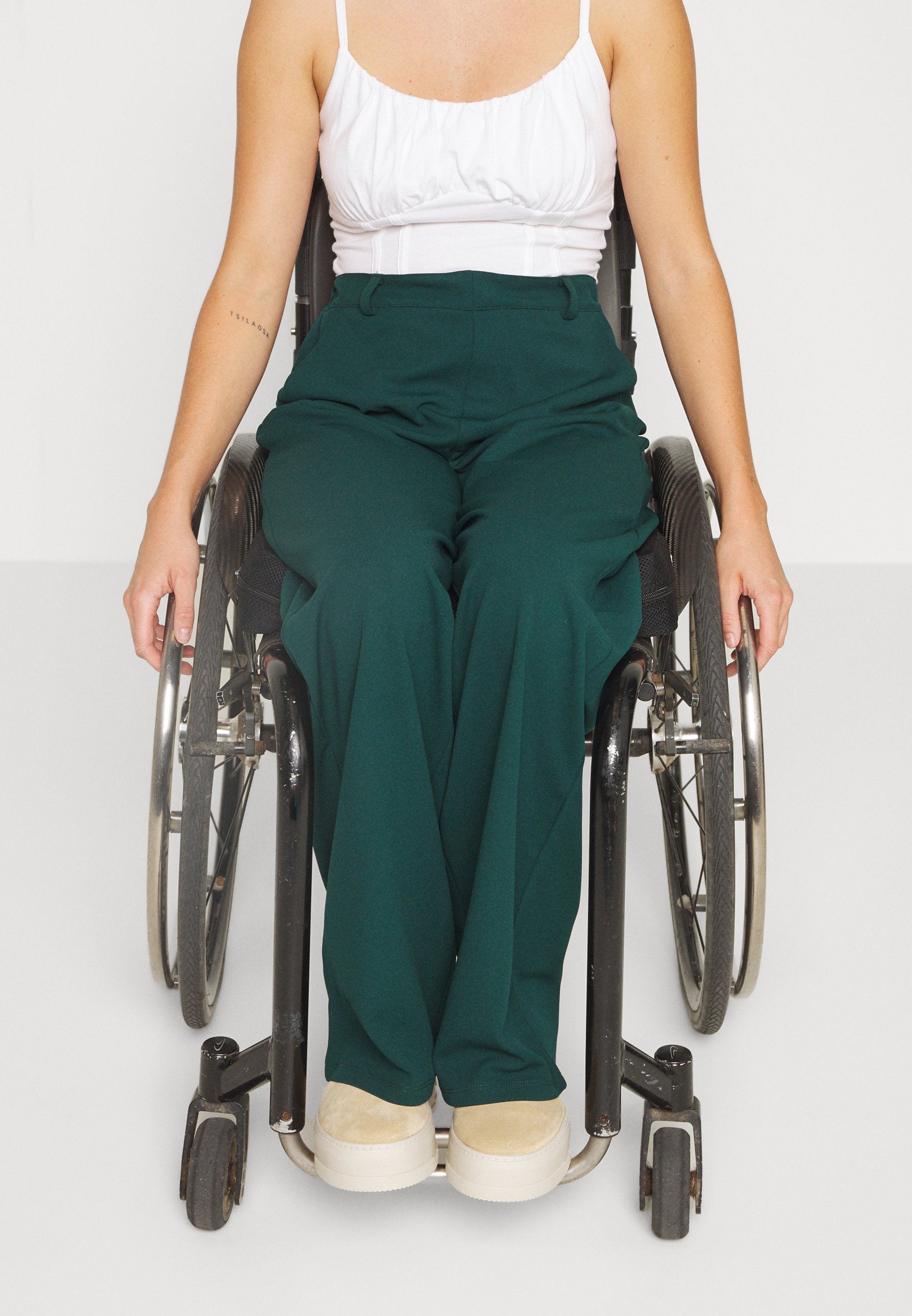 Anna Field-broek - donkergroen