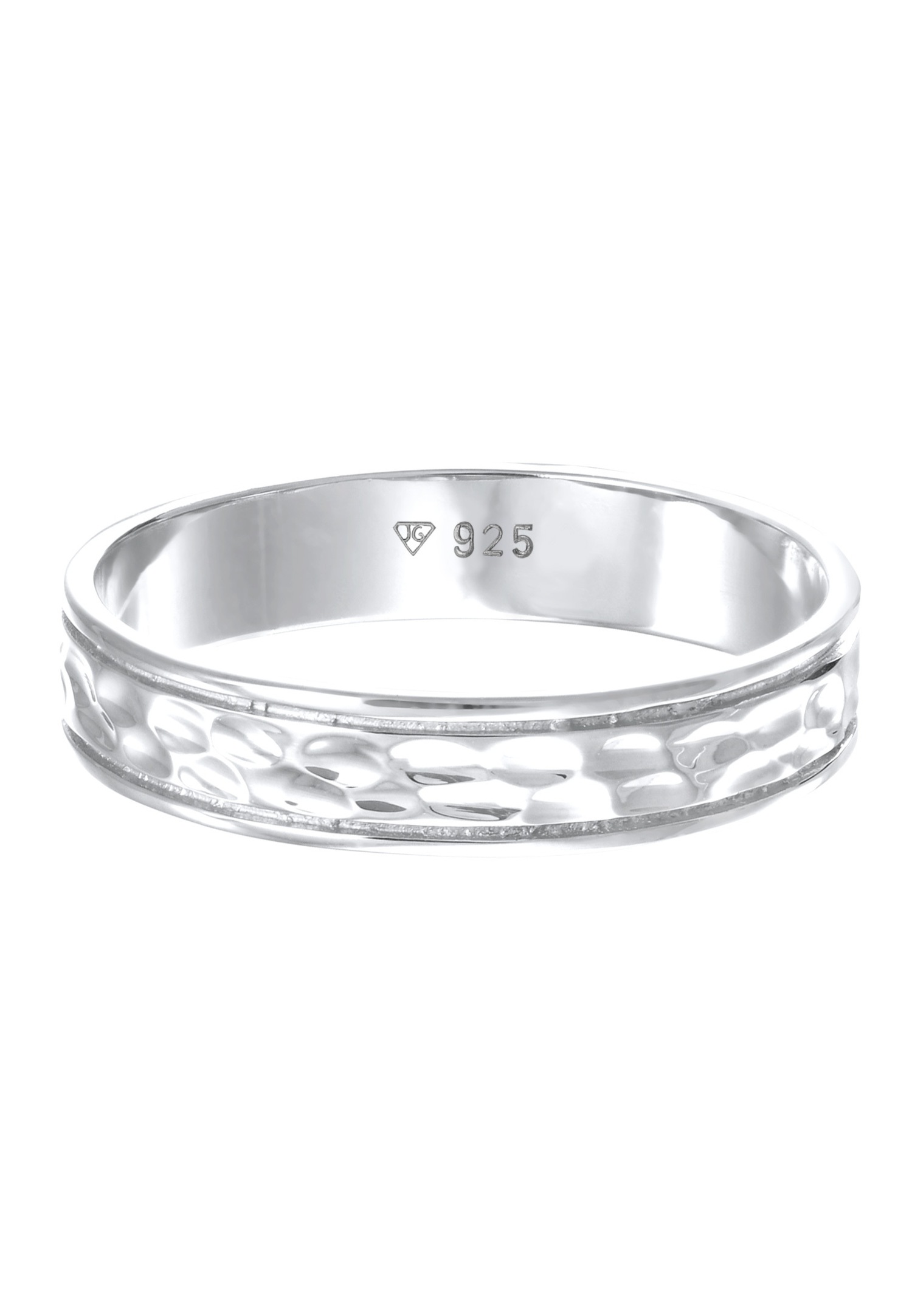 Elli PREMIUM Elli PREMIUM Anneau Femmes Bande Couple Mariage Partenaire texturée en argent sterling 925