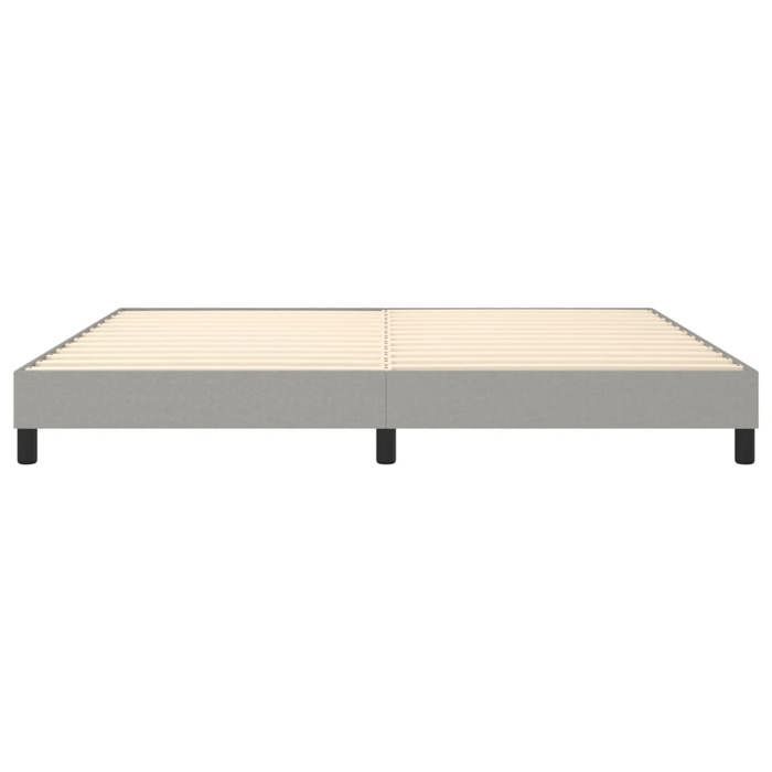Gris 200 x 200 cm - Cama de madera - Carga máxima 150 kg - Estructura de cama de muelles gris claro 200x200 cm tela 005_118626