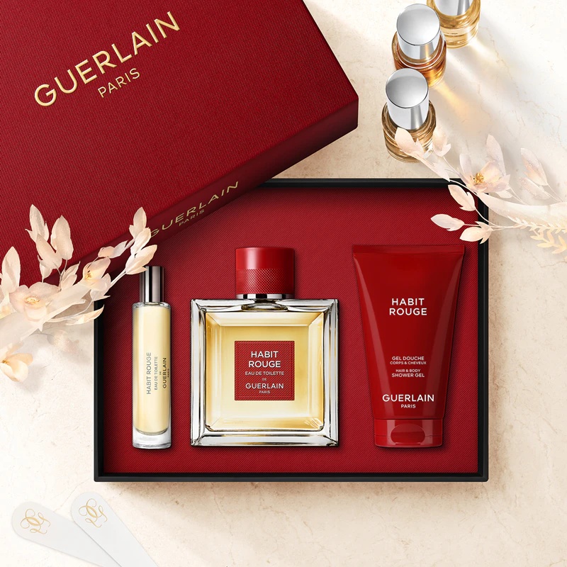 GUERLAIN Habit Rouge Limited Edition поклон сет за мушкарце