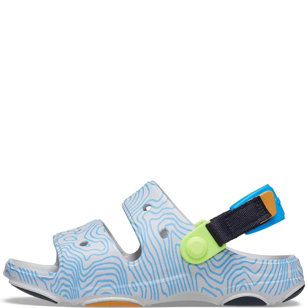  Sandálias Crocs All Terrain com Tira Traseira e Design Topográfico