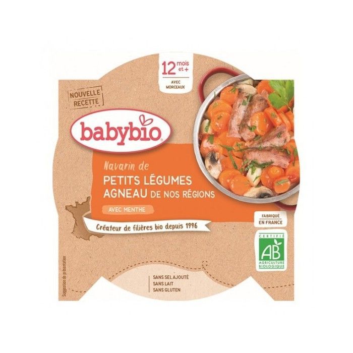 Estofado de cordero Babybio con verduras pequeñas de nuestra región 230 g