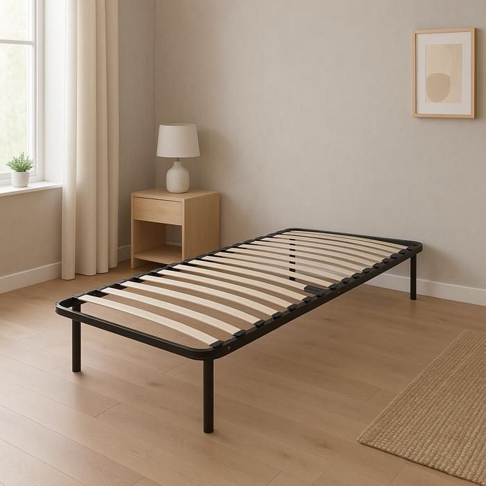 Firm 90x200 Natural Latex Mattress with Slatted Base and Mattress Protector, Compatible with Electric Bed Bases - NATURAL LATEX MATTRESS