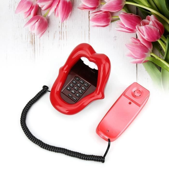 Téléphone filaire Ensemble de Téléphone Fixe Filaire Innovant Moderne pour Décoration de Bureau electromenager fait