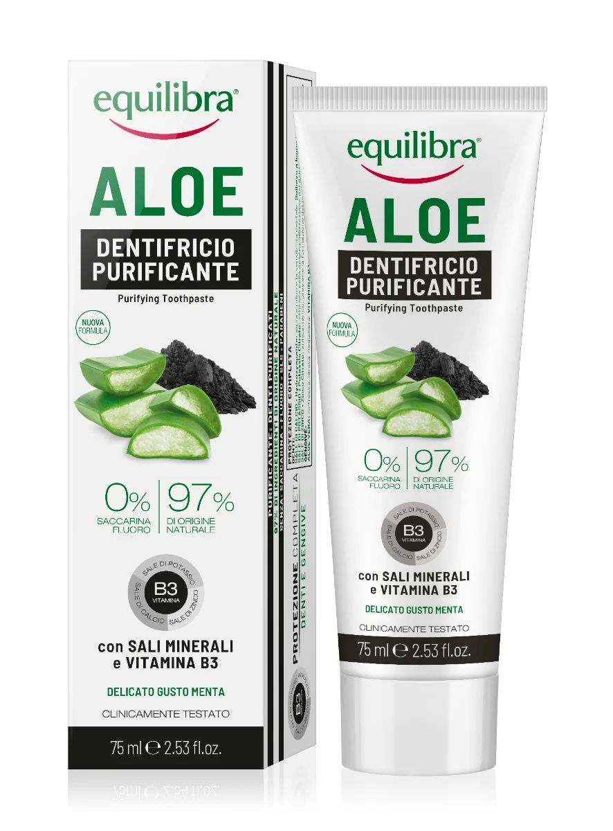 EQUILIBRA Equilibra Pasta de dentes de limpeza com Aloe Vera 75 ml higiene oral