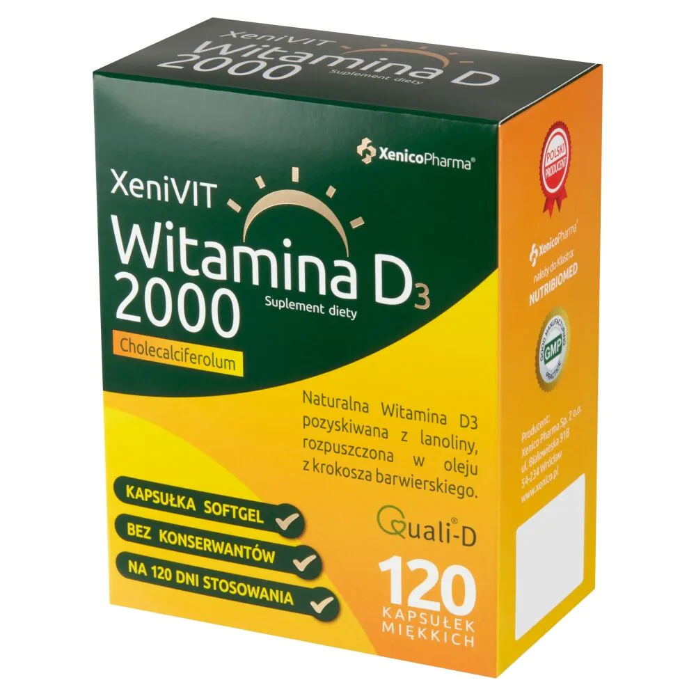 Xenivit Witamina D 2000 IU, Kapsułki