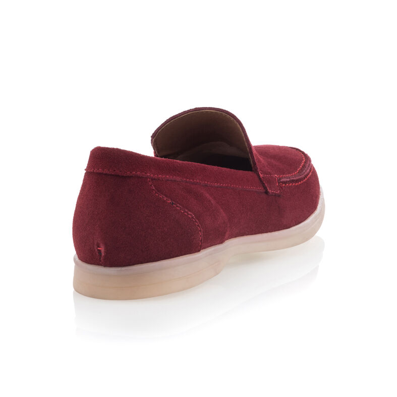 Röda loafers/båtskor för män