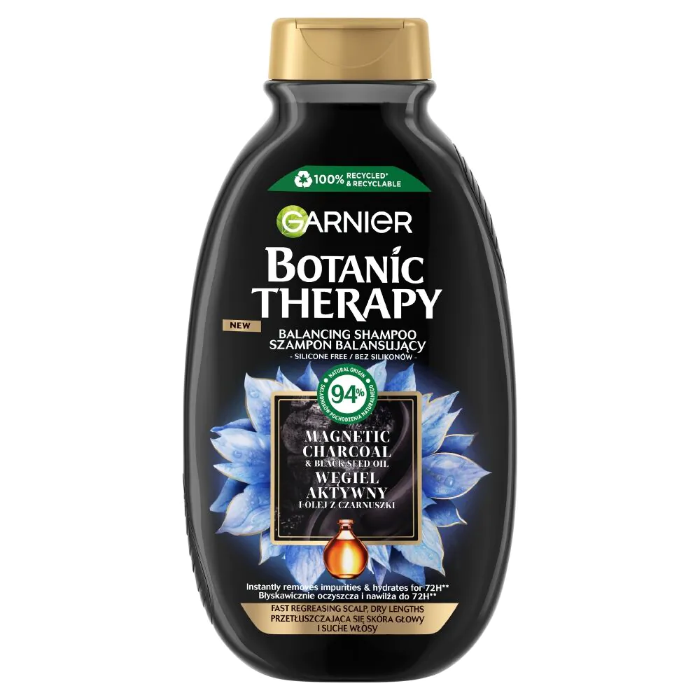 Garnier Botanic Therapy Szampon do włosów, Węgiel Aktywny i Olej z Czarnuszki