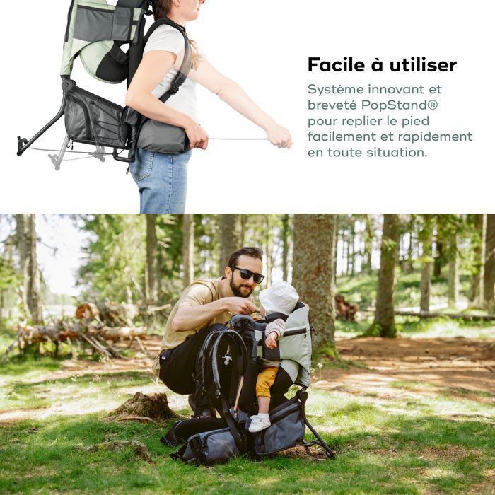 Marsupio Babymoov Moov & Hike - Ultra comfort - Sistemi brevettati, verde