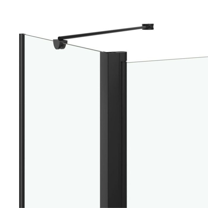 Removable shower enclosure - Black - 120 x 68 x 130 cm