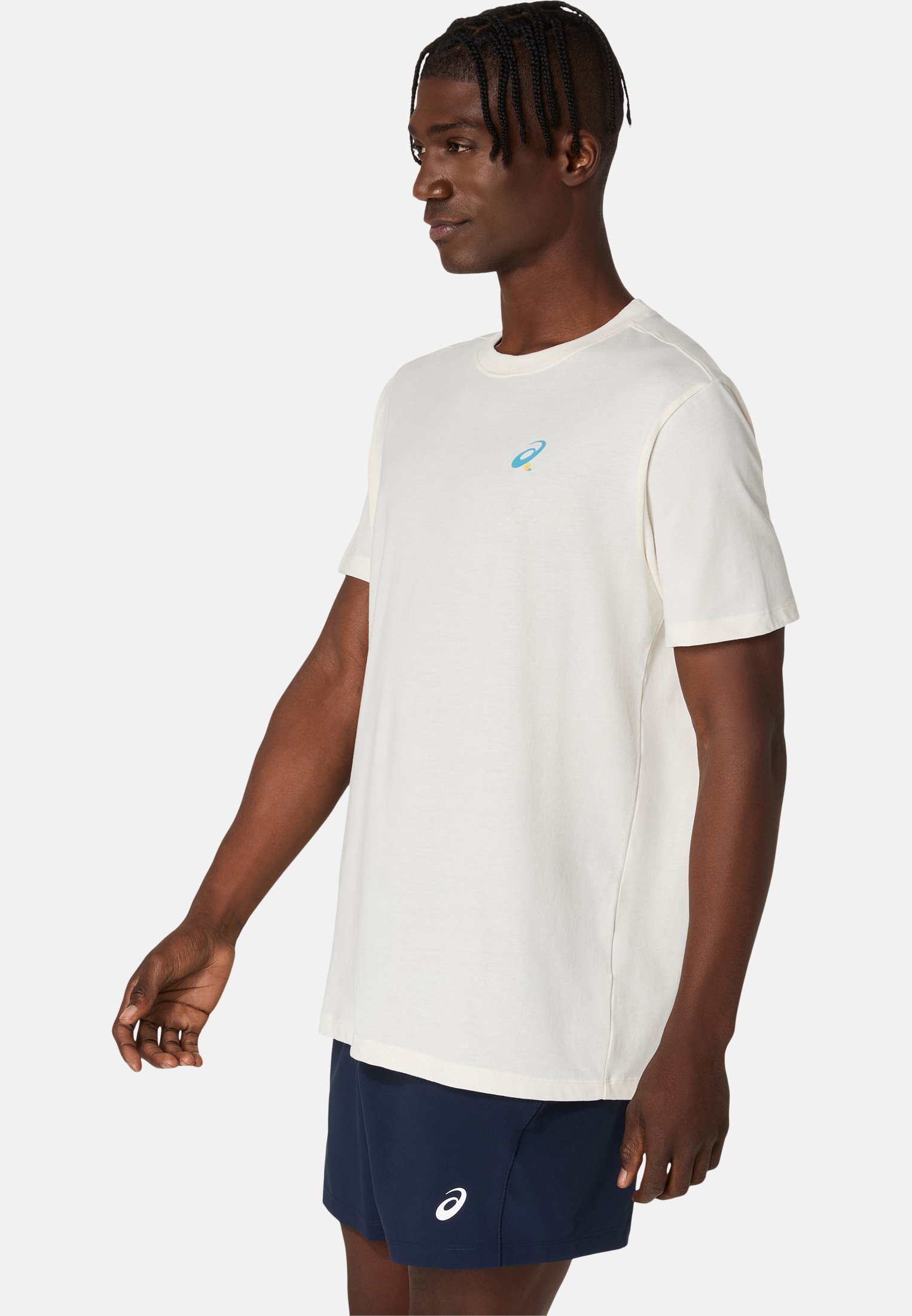 ASICS GRAPHIC SS - T-shirt met print - crème