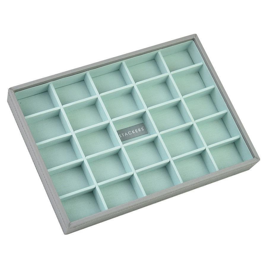 „Stackers“ madingas aksesuaras, pilkas ir mėtinis, taškuotas, klasikinis, 25 skyreliai – 1 vnt.