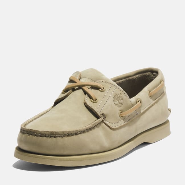 Scarpa da Barca in Pelle Classic da Uomo in                beige chiaro