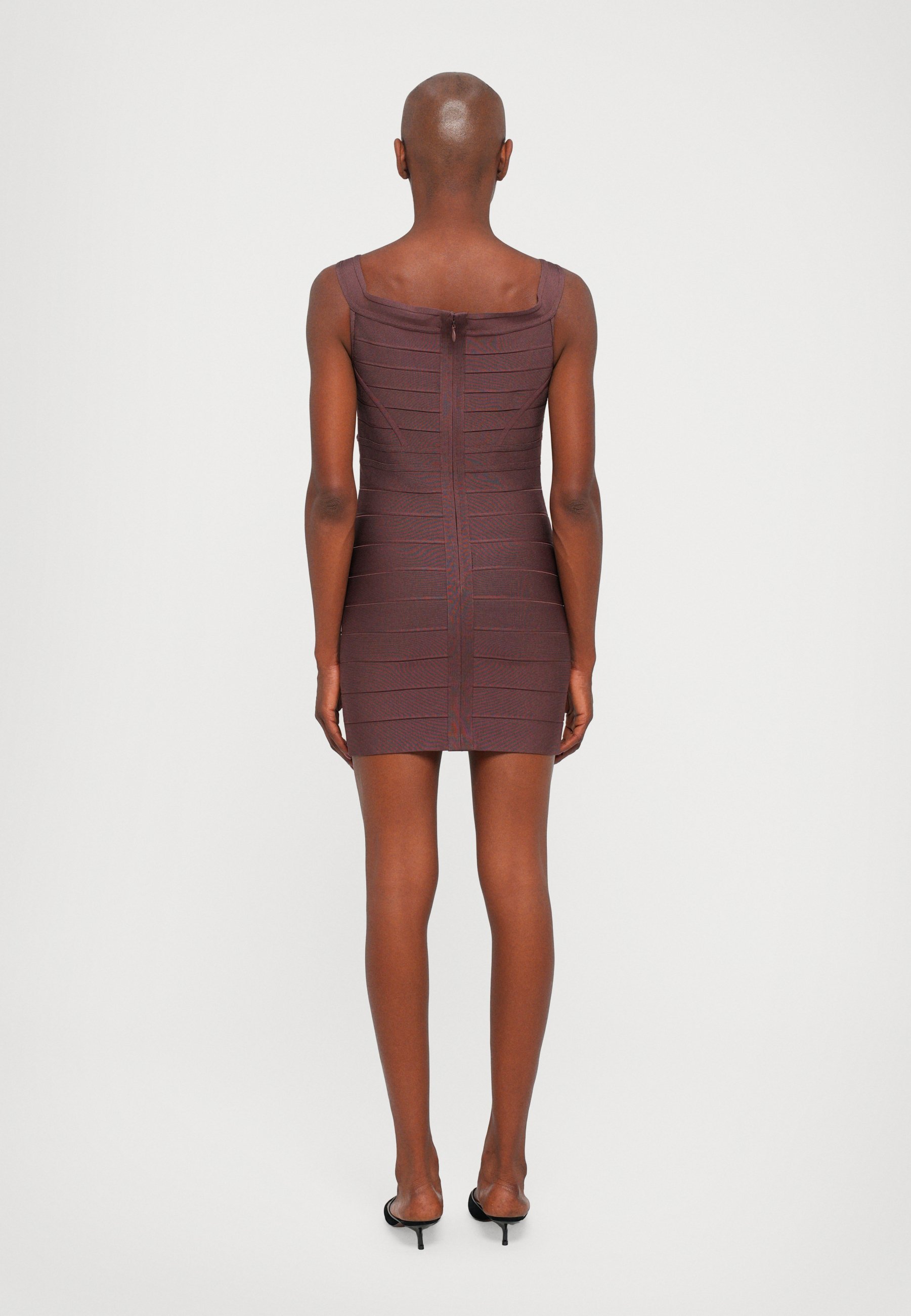 Robe RACHEL d'Hervé Léger - Robe cocktail / Robe de soirée - marron