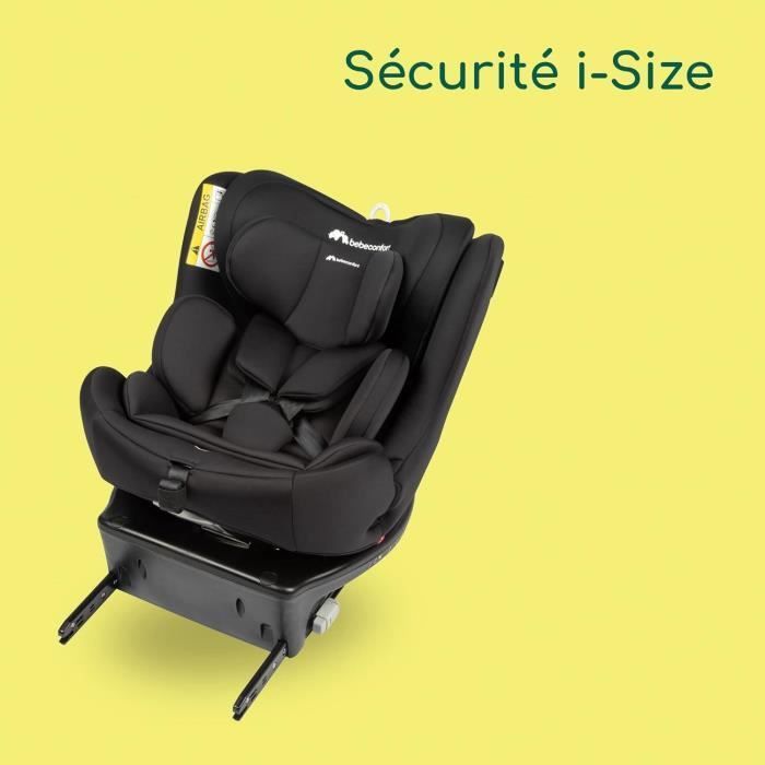 Silla de coche convertible giratoria 360° BEBECONFORT EvolveFix i-Size - Grupo 0/1/2/3 - Isofix - De 0 a 12 años (36 kg) - 40-150 cm - Negro Niebla