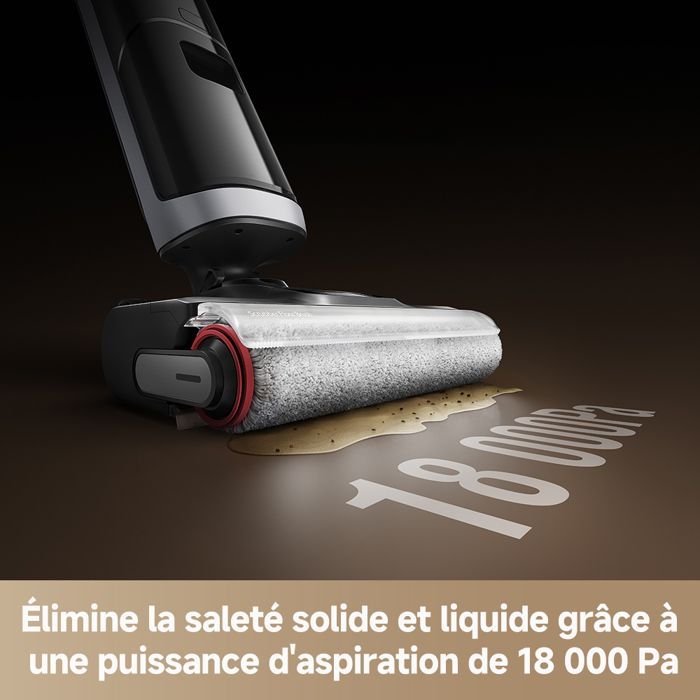 Dreame H14 Dual Aspirateur Laveur- 18kPa Aspirateur eau et poussieres, Aspirateur fonctionnel multisurfaces 5-en-1, Max 75Min