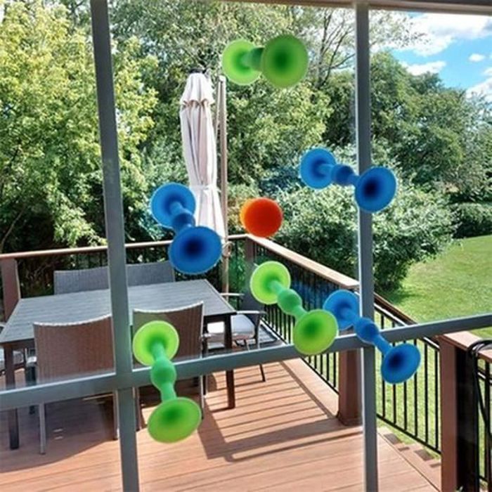 Jouets relaxants de décompression,Jeu de fléchettes avec ventouse en silicone,plastique pour adulte (18 pièces)