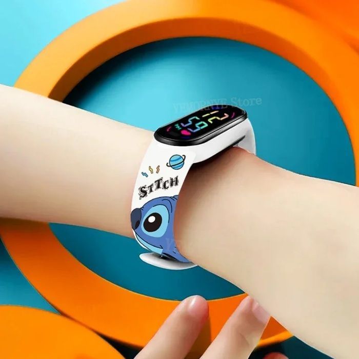 Reloj infantil Stitch – Pulsera digital LED – Reloj de unicornio de dibujos animados para niñas y niños