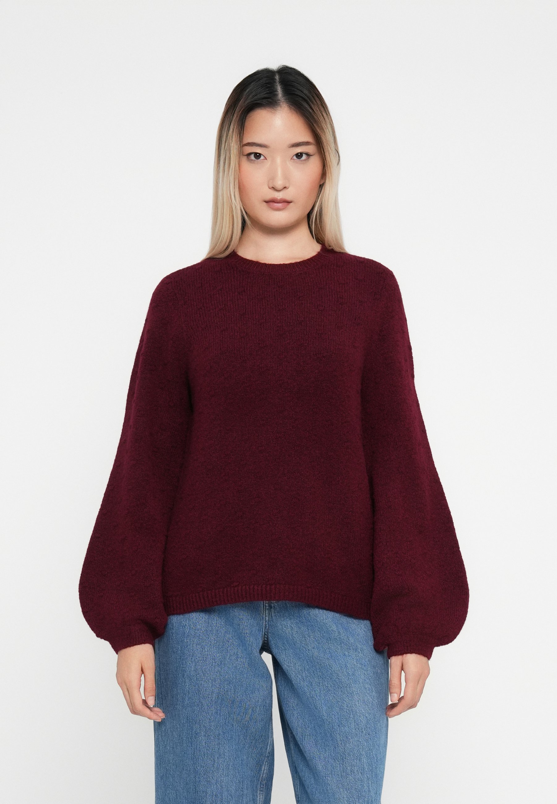 VILA VIKARAM O NECK PULLOVER - Maglione - bordeaux