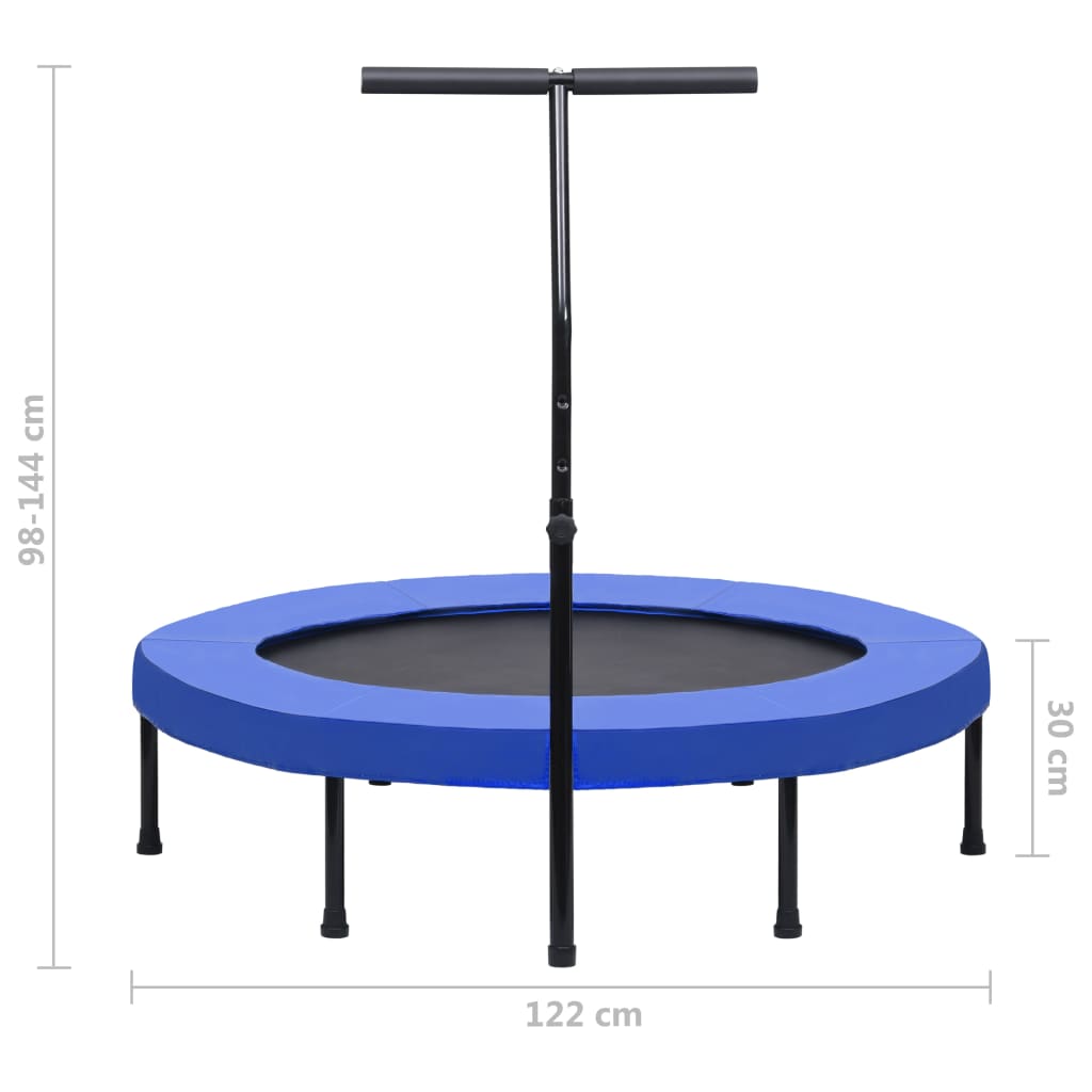 Vidaxl 122 cm Fitness-Trampolin mit Haltegriff und Sicherheitspolster