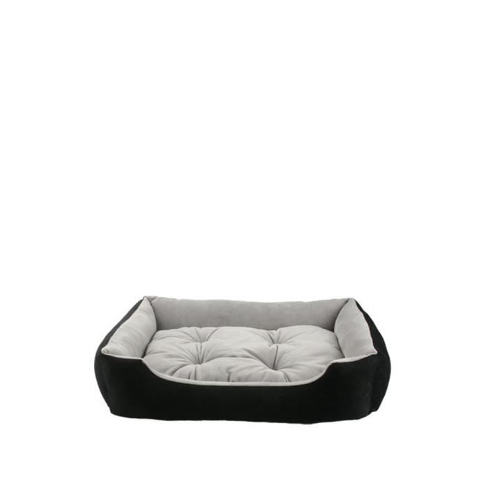Cesta per cani lavabile con cuscino reversibile e rimovibile, divano per cani, cuccia per cani o gatti, nera, 3XL (90x70x15 cm)
