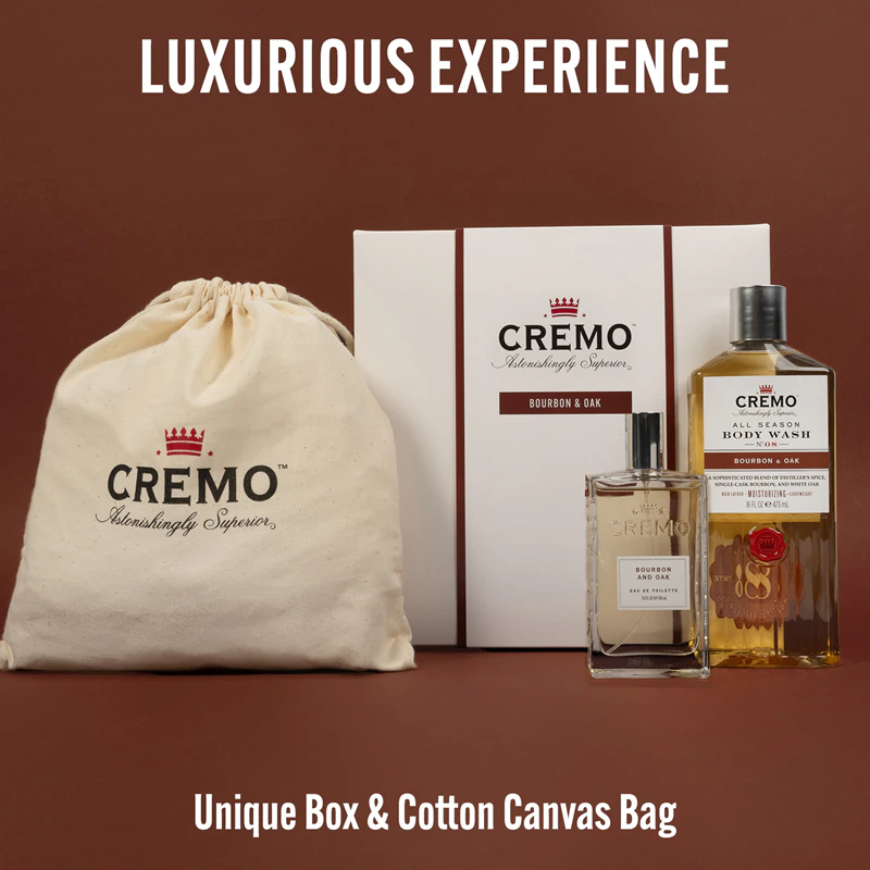 Conjunto de presente Cremo Bourbon e Carvalho para homens