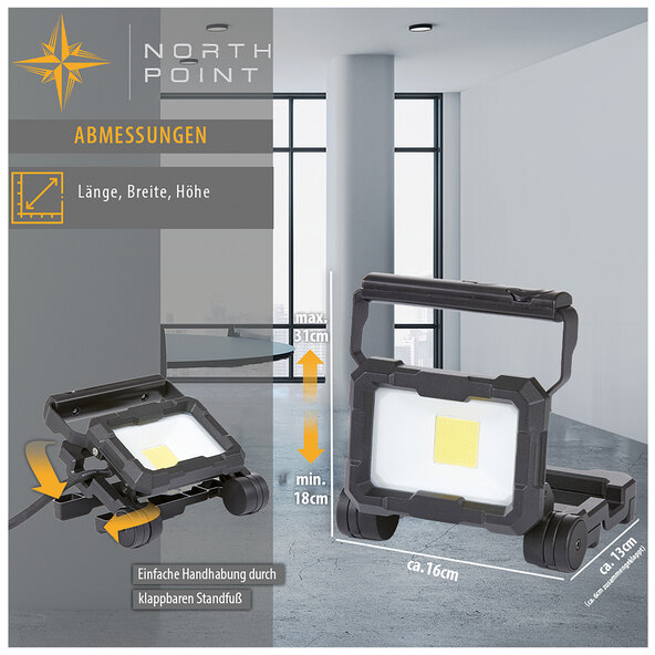 Φως εργασίας LED, 20W, 2200 lumens