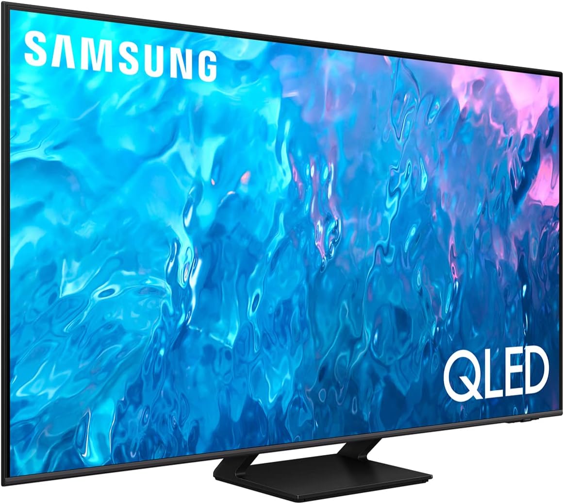 SAMSUNG 65-Zoll QLED 4K Q70C Serie Quantum HDR, Dual LED, Objektverfolgung Sound Lite, Q-Symphony, Motion Xcelerator Turbo+, Gaming Hub, Smart TV mit integrierter Alexa (QN65Q70C, Modell 2023)