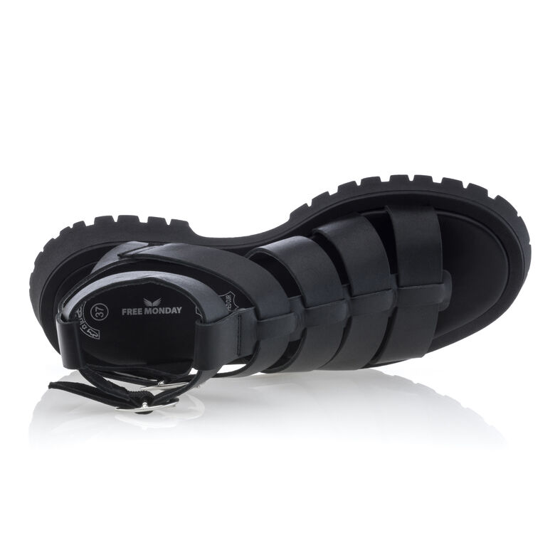 Sandalias negras para mujer / Zapatos de punta abierta