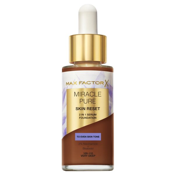 Max Factor Miracle Pure Skin Reset 100-110 Very Deep 2-in-1 Serum Foundation<br>30 ml