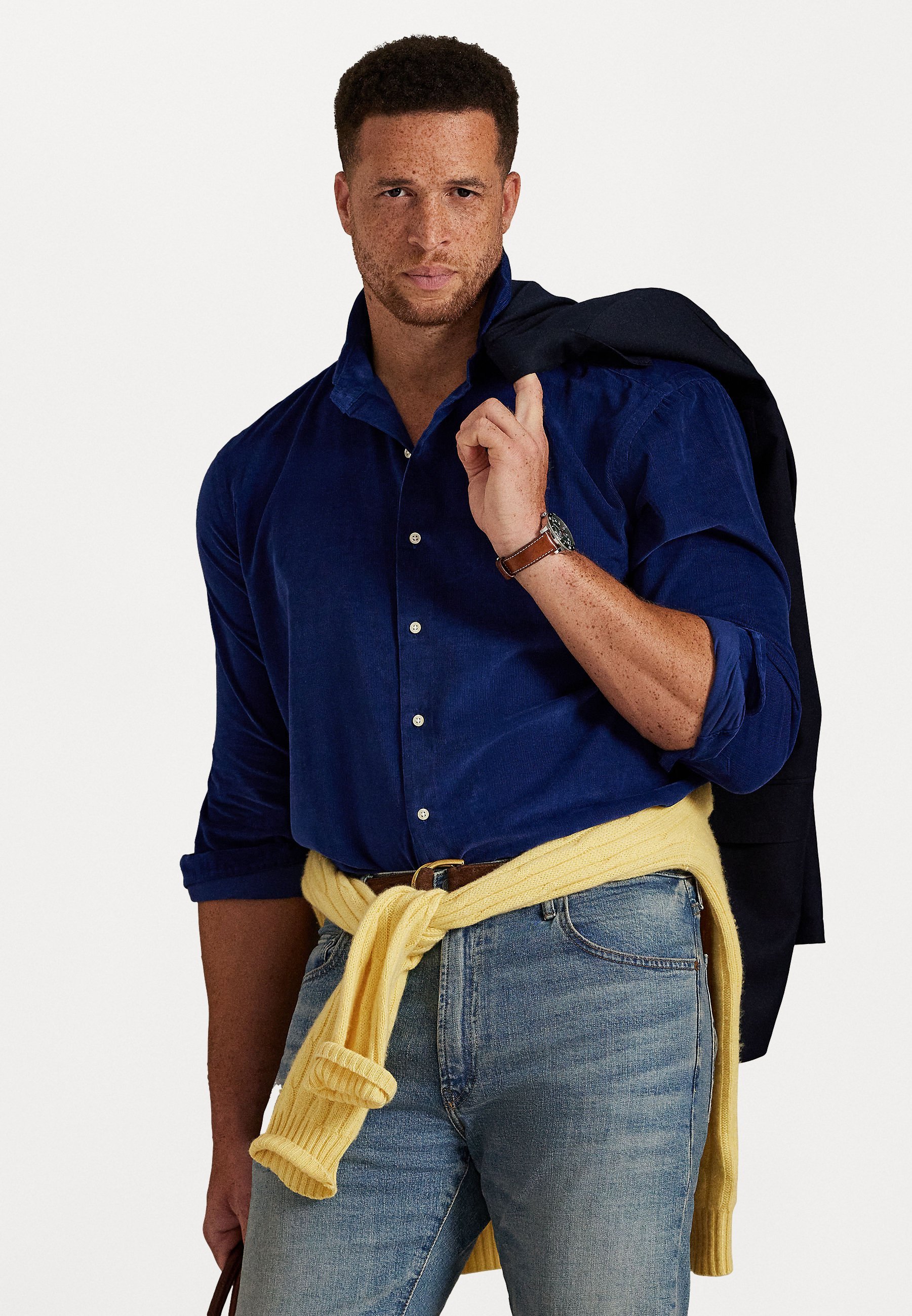 Polo Ralph Lauren Big & Tall FINE-WALE CORDUROY SHIRT - Košile - black