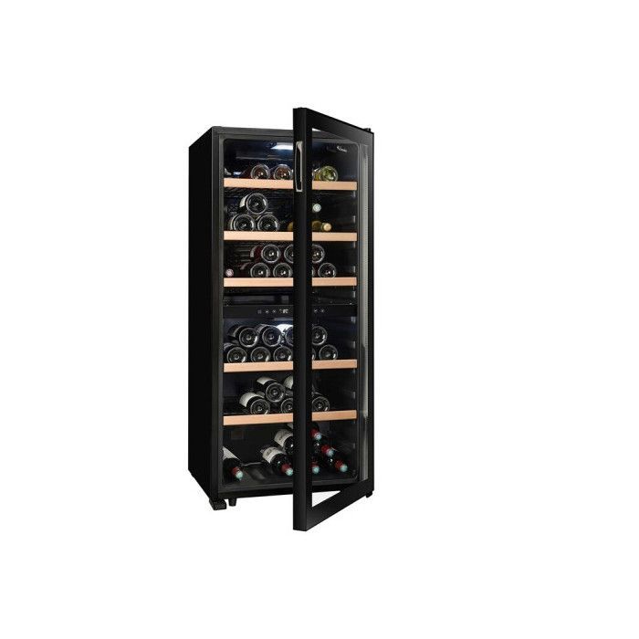 La Sommelière LS102DZBLACK Wine Cellar – 102 bottles – dual zone 5-18°C – Vinotag connected – UV-protected door – All Black design